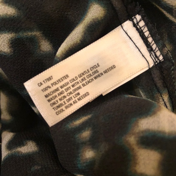 GAP SHEER CAMOUFLAGE PRINT BLOUSE - Picture 12 of 13